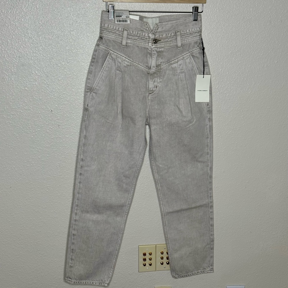 Citizens Of Humanity Light Gray High-Rise Jeans